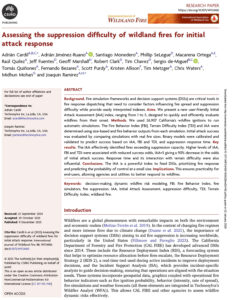 Assessing the suppression difficulty of wildland fires for initial attack response